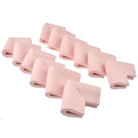 FiveSeasonStuff Table Corner Protectors for Kids | Baby Proofing and Child Safety with Peace of Mind | (Pink) 12pcs Foam Guard Kit (for Glass Table U-Shape Double-Sided (Thickness: 5-8mm)