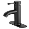 VOTON Black Bathroom Faucet Single Handle Matte Black Bathroom Sink