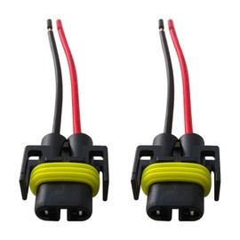 2Pcs Wire Pigtail Female S H11 Two Harness Head Light Low Beam Bulb Connector Repair Repl.# 90981-13075, 90981-YZZDD, 68012135AA by BLUE ELF
