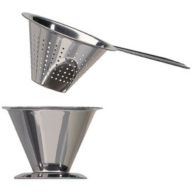 Linden Sweden Traditional Swedish Tea Strainer with Cup - Loose Tea Steeper Made to Fit a Wide Variety of Teacups and Teapots - Made in Sweden - Heavy-Duty Stainless Steel - 2 3/4" x 2 3/4" x 2"