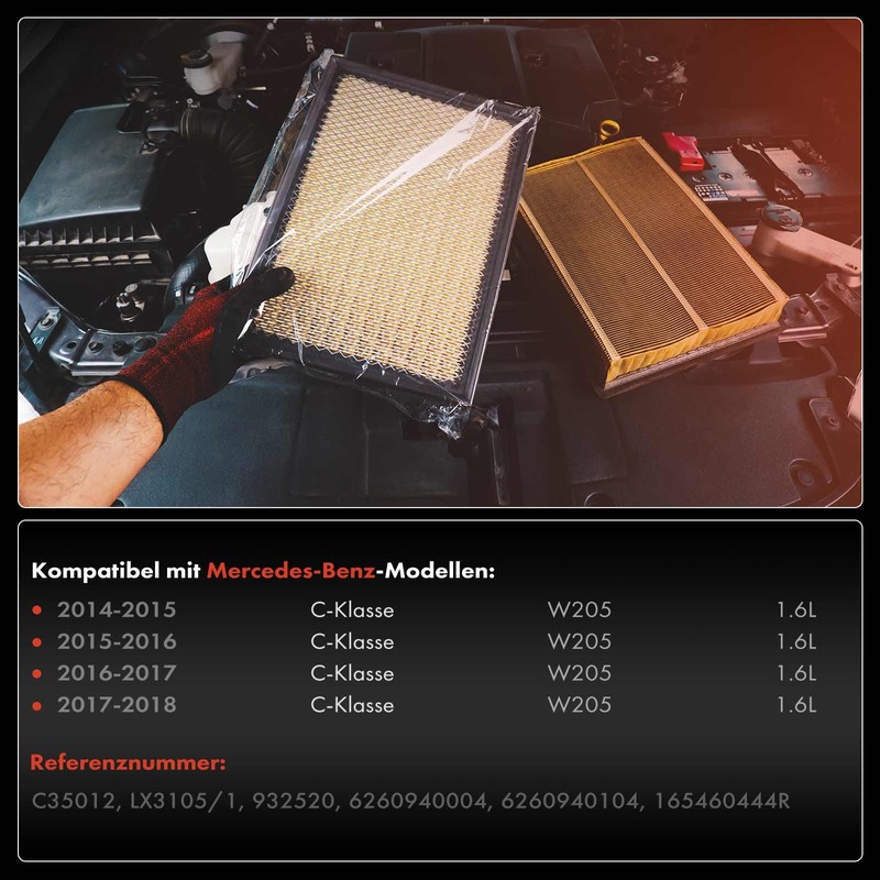 Frankberg Air Filter Insert Filter Diesel Compatible with C-Class W205