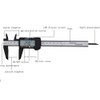 CACHOR 150mm 6inch Plastic Digital Caliper LCD Digital Electronic Ruler