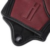 Harssidanzar Mens Fingerless Half Finger Goatskin Leather Motorcycle Gloves GM037,Oxblood/Black,