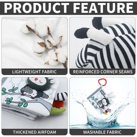 Baby Activity Travel Mobile Arch Toy, Black and White Crib Toys (Animal)