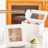 Menmamenma 4 Hole Cupcake Boxes, 20 Pack, White Cupcake Boxes