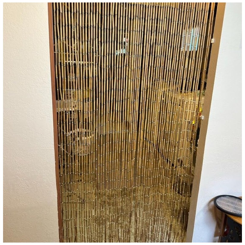 TACHILC Boho Wood Beaded Curtain for Doorways – Natural Beaded