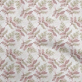 oneOone Velvet Light Green Fabric Leaf Quilting Supplies Print Sewing Fabric by The Yard 58 Inch Wide