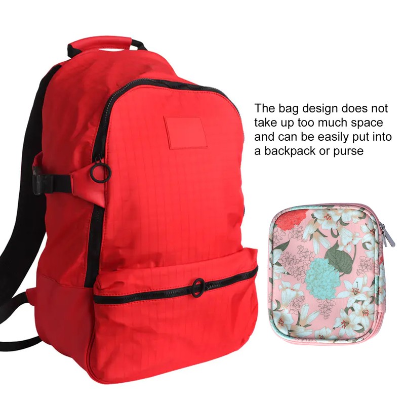 Storage Bag Waterproof Oxford Cloth Pink Lily Portable Household Daily