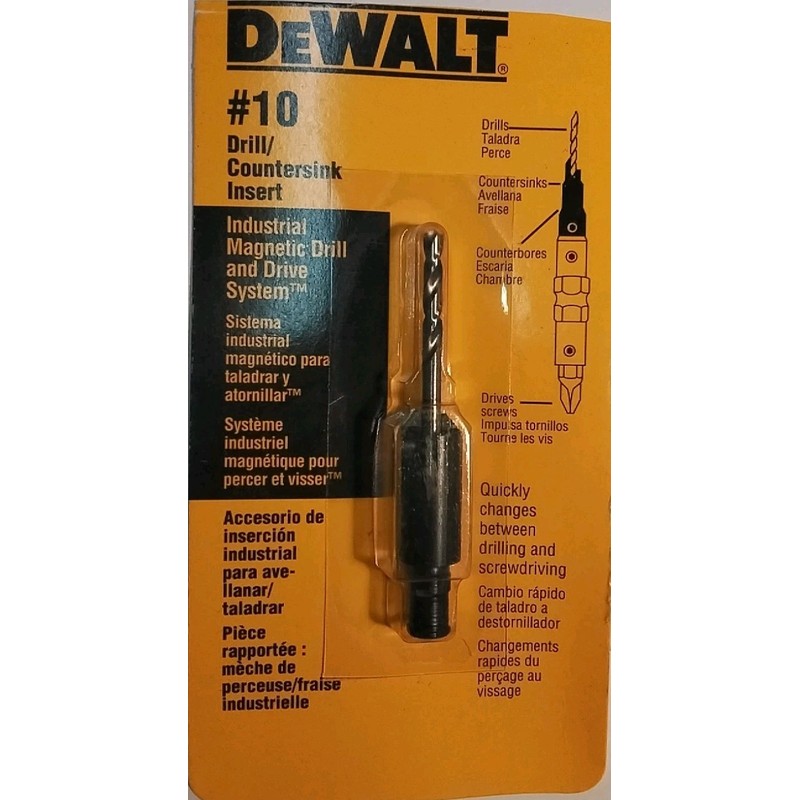 DEWALT 3pc DEWALT #6-#8-#10 DRILL COUNTERSINK INSERT REPLACEMENT FOR" INDUSTRIAL...