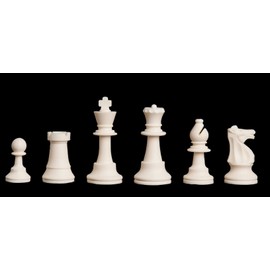 Regulation Silicone Tournament Chess Set - Pieces Only - 3.75" King - Black & White