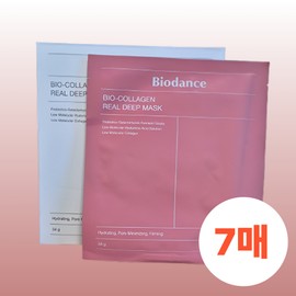 Biodance Collagen Pack Bio Real Deep Mask 7 Sheets Moisture Mask Pack Hyaluronic Acid Olive Young [Collagen] Biodance Real Deep Mask 7 Sheets / 바이오던스 콜라겐팩 바이오 리얼 딥 마스크 7매 수분마스크팩 히알루론산 올리브영 [콜라겐] 바이오던스 리얼 딥 마스크 7매