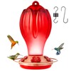 Petbank Hummingbird Feeders for Outdoors, 33OZ Glass Hummingbird Feeder with