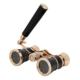 Opera Binocular Telescope Theater Portable 3X25 BK7 Optical Glass Clear Sharp Detailed Indoor Viewing Central Focus for Women Girls Children (Black)
