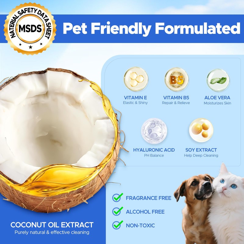 Paw Cleaner for Dogs & Cats,No-Rinse Foaming Dog Paw Cleaner