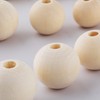 SOSMAR Pack of 100 x 20 mm Large Wooden Beads