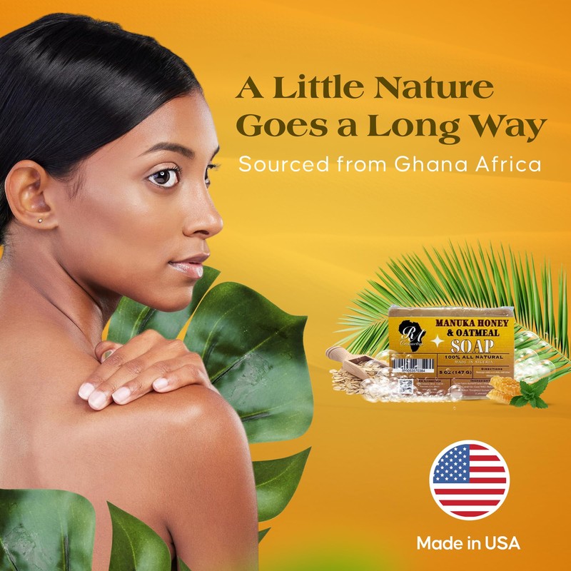 RA COSMETICS Manuka Honey & Oatmeal Bar Soap 5oz