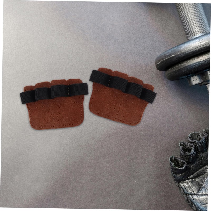 Sosoport Grip Pads for Weightlifting Durable Fake Leather Workout Gloves