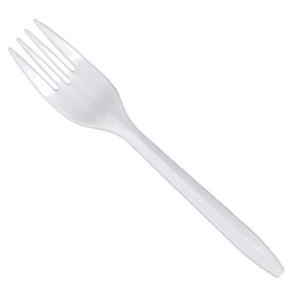 Daxwell Plastic Forks, Medium Weight Polypropylene (PP), Wrapped, White, A10001485 (Case of 1,000)