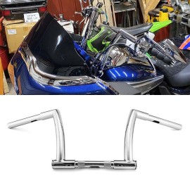 RI Chrome 10" Rise Ape Hangers Bars Handlebars For Harley Softail Road King Classic