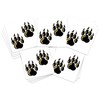 Gold & Black Wolf Paw Prints Temporary Tattoos/Pack of 20