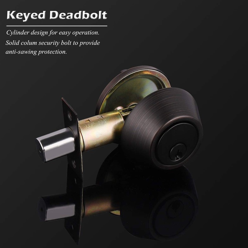 Gobrico 5 Keyed Alike Entrance Double Cylinder Deadbolts with Same