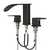 DOUBLUOEG Matte Black Roman Tub Faucet Deck Mount Waterfall Bathtub