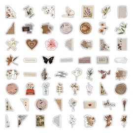 120 Pcs Vintage Aesthetic Stickers, Cute Vinyl Stickers for Water Bottle, Laptop, MacBook, Phone, Journaling, Scrapbook, Skateboard Sticker Pack for Adults Girls Teens (Vintage 120 pcs)