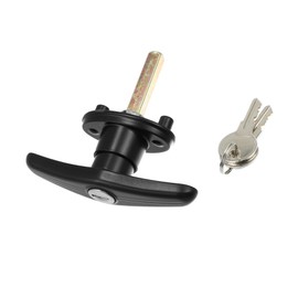 Partuto 1 Set Universal Truck Cap Lock Cap T-Handles w Keys - ABS Black