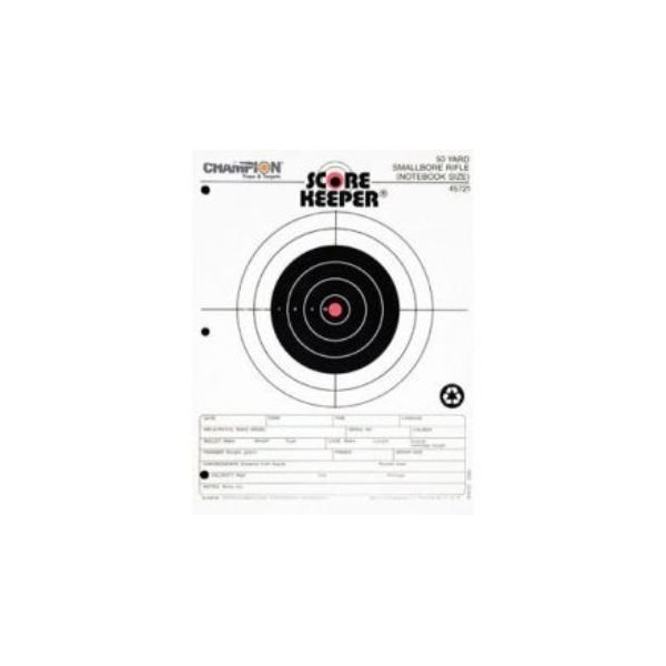 Champion Score Keeper Fluorescent Orange Bull 50-Feet Slow Fire Pistol Target (Pack of 12)