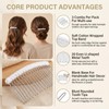 3 Pcs 20 Teeth Ribbon-Wrapped Bridal Veil Combs