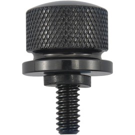 Stainless Knurled Fender Rear Seat Bolt Screw M6x1.0 Thread Quick Install Compatible with Harley Davidson Touring Softail Dyna Sportster CVO Fatbob Black 1996-2024