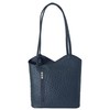 Handbag Bliss Womens Italian Leather Ostrich Print Convertible Shoulder Bag