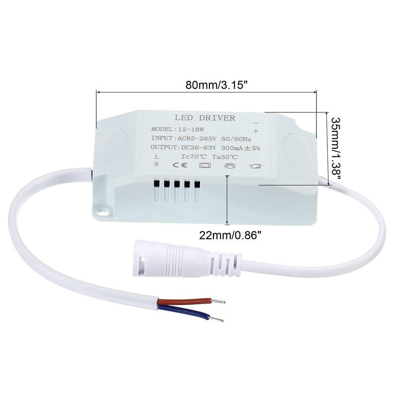 PATIKIL 12-18W 300mA LED Driver, 3 Pack AC 85-265V Output