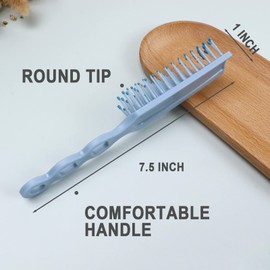 100 Pack Hair Brushes in Bulk for Homeless, Hair Brush Bulk Soft Bristles Brush for Curly Wavy Hair Blow Drying Styling Detangling Suitable for Shelter, Hotel(Blue)