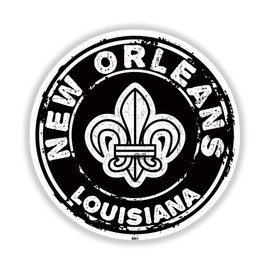 New Orleans Louisiana Mardi Gras Fleur De Lis Sticker 3" Decal Indoor Outdoor Vinyl