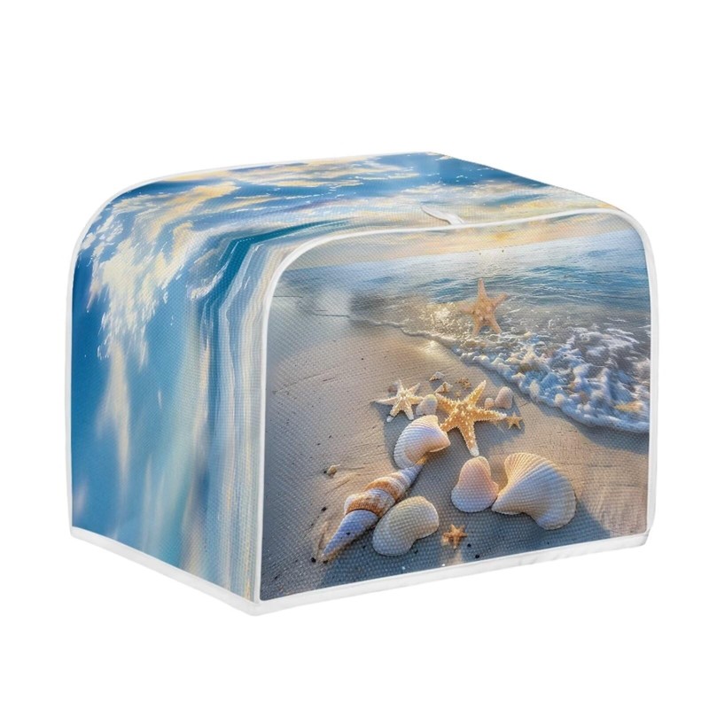Baxinh Starfish Printed Toaster Cover - Dustproof, 4 Slice Oven