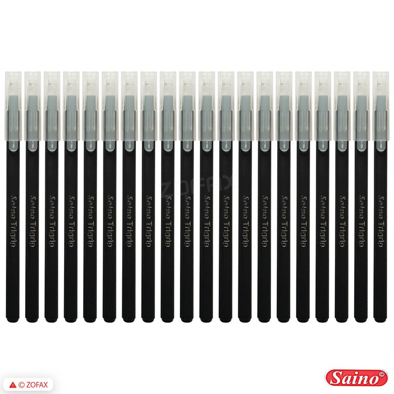 SAINO Trigrip Ballpoint Pens Triangular Grip Giga Pack Smooth Biros