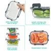 KOMUEE 24 Pieces Glass Food Storage Containers Set,Meal Prep Containers-Stackable