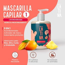 LATINA® | Mascarilla para Cabello - Hidratación Profunda | Crema para Peinar - Activador de Rizos | Belleza Mujer - Tratamiento para Cabello Maltratado | Aporta Vitaminas para el Cabello