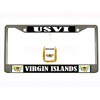 USVI Virgin Islands Chrome Metal Auto License Plate Frame Car