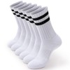MARRON SMITH 6 Pairs Women's and Men's Athletic Cushioned Striped
