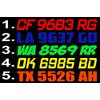 Jet Ski or PWC Registration Hull ID Decal Sticker Set