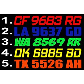 Jet Ski or PWC Registration Hull ID Decal Sticker Set of 2
