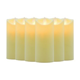 CONTROL EXPERT - Velas LED Grandes de Flama Realista con Movimiento y Libres de Humo, 100% Seguras, Hasta 500 Horas de Luz, Ecológicas, Velas Led Ambar Decorar Fiestas Boda Xv Navidad