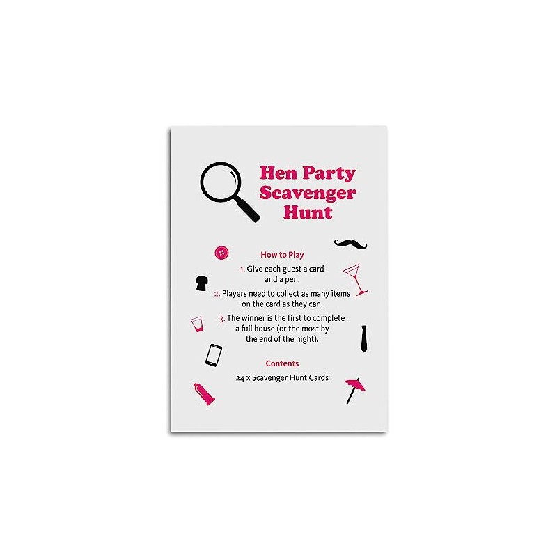 Hen Party Scavenger Hunt Game - Set of 24 Game