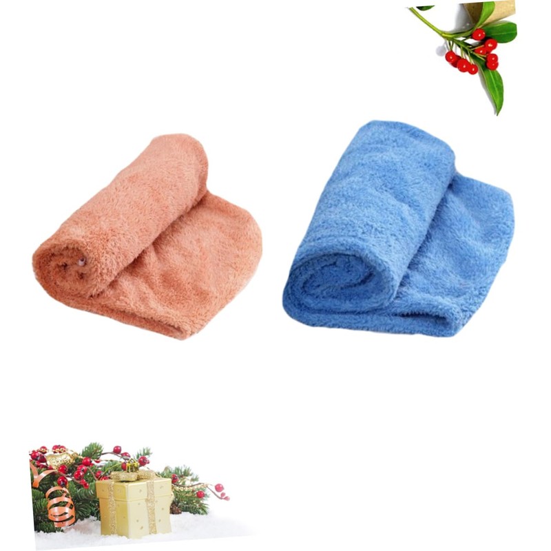 Baluue 2pcs Thicken Shower Cap Towel Microfibre Hair Towel Quick