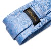 DiBanGu Conjunto de corbata de seda para hombre, Floral Azul