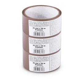 SCLEY 3 Stück Paketband, Klebeband Breite 45mm, Länge 40m, Packband PP, Braun Paketklebeband, Verpackungsband für Umzug, Renovierung, Sanierung, A0340-020340