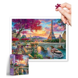 PieceRelax - Rompecabezas de plástico para adultos, 1200 piezas, Image World, Blooming Paris, juegos de mesa y regalos más satisfactorios, no requiere alfombrilla de rompecabezas [H3549]