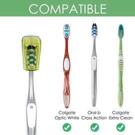 Linkidea 旅行用歯ブラシヘッドカバー 吸盤付き ポータブル壁掛け歯ブラシホルダー 歯ブラシキャップケースボックス 旅行やアウトドアに便利 (3個)